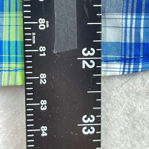 NWOT COLUMBIA Mens XXL Blue Plaid Omni Shield Vented Short Sleeve Fishing Shirt - Picture 7 of 11